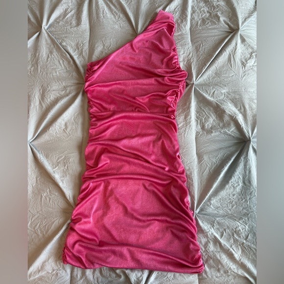 EUC Pink One-Shoulder Dress Size S - Picture 1 of 2